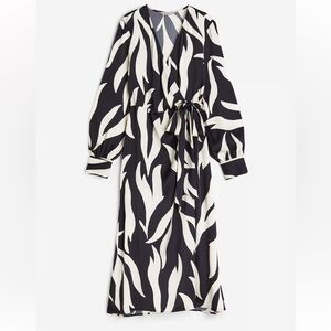 H&M ballon sleeve wrap dress